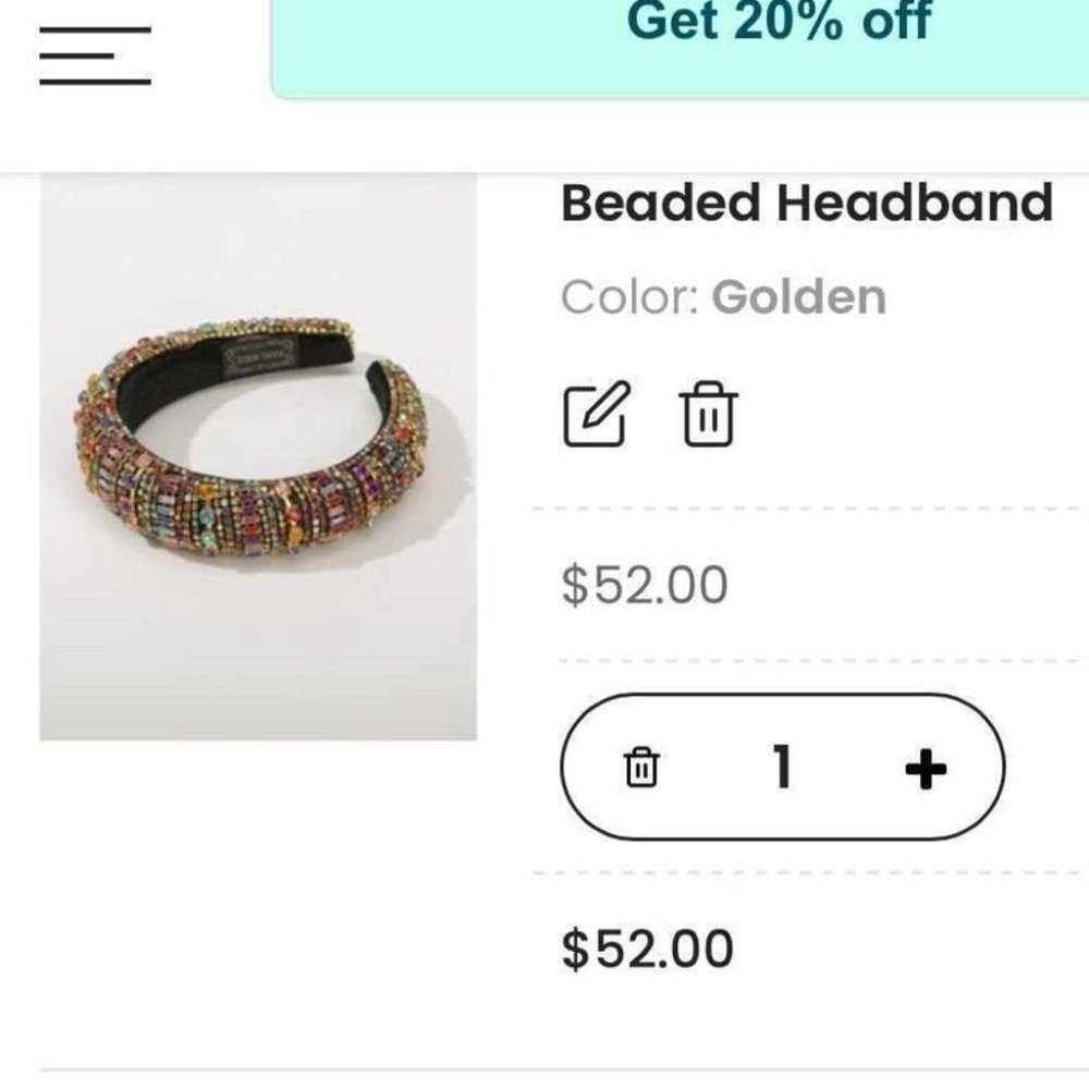 NWT Secroma hand made crystal headbands - Picture 8 of 9
